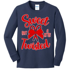 Sweet But A Little Twisted Christmas Kids Long Sleeve Shirt