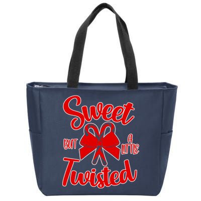 Sweet But A Little Twisted Christmas Zip Tote Bag