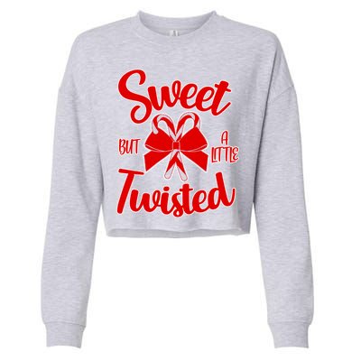 Sweet But A Little Twisted Christmas Cropped Pullover Crew