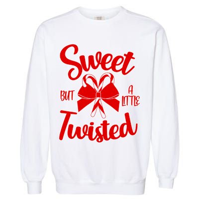 Sweet But A Little Twisted Christmas Garment-Dyed Sweatshirt