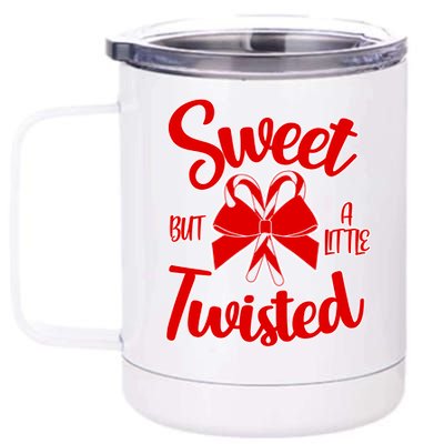 Sweet But A Little Twisted Christmas 12 oz Stainless Steel Tumbler Cup