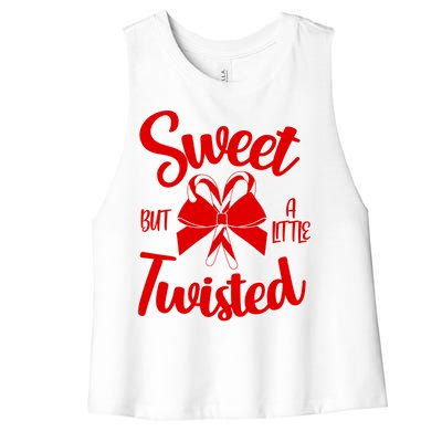 Sweet But A Little Twisted Christmas Women's Racerback Cropped Tank