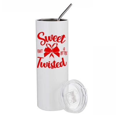 Sweet But A Little Twisted Christmas Stainless Steel Tumbler