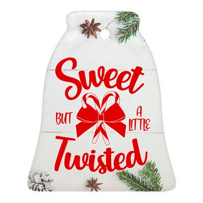 Sweet But A Little Twisted Christmas Ceramic Bell Ornament