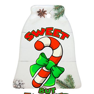 Sweet But Twisted Ceramic Bell Ornament