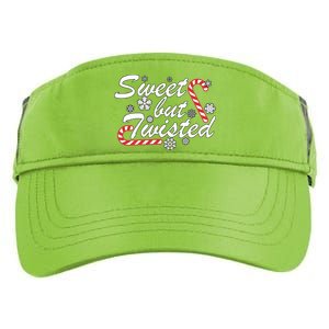 Sweet But Twisted Funny Candy Cane Christmas Adult Drive Performance Visor