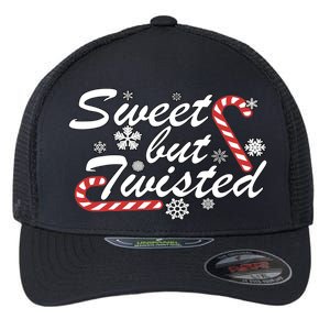 Sweet But Twisted Funny Candy Cane Christmas Flexfit Unipanel Trucker Cap