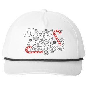 Sweet But Twisted Funny Candy Cane Christmas Snapback Five-Panel Rope Hat