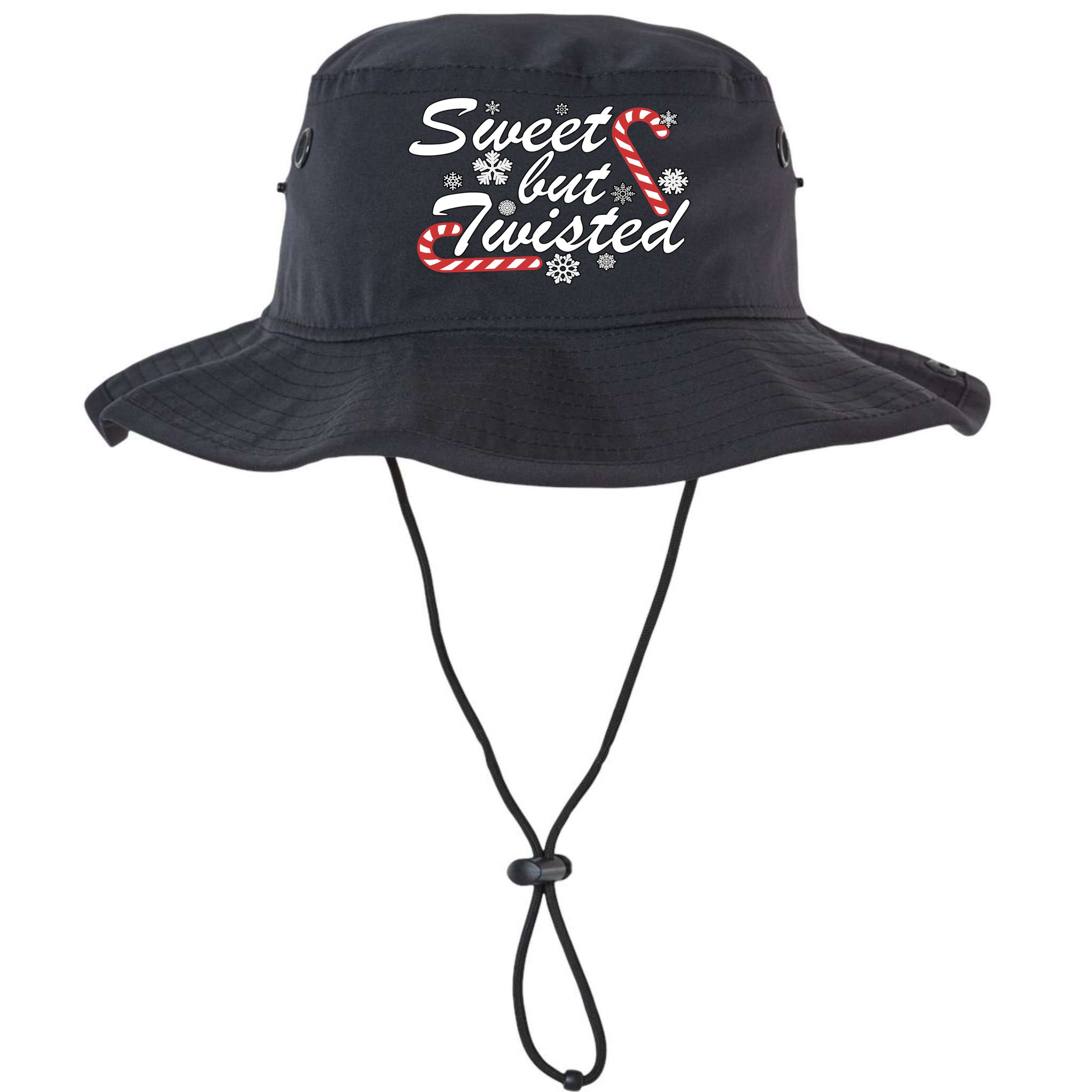 Sweet But Twisted Funny Candy Cane Christmas Bucket Hat