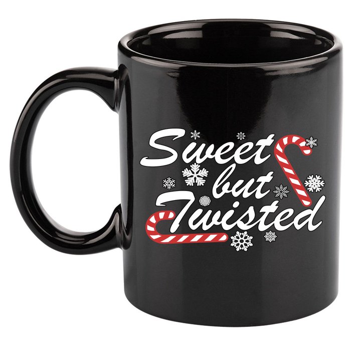 Sweet But Twisted Funny Candy Cane Christmas 11oz C Handle Ceramic Mug