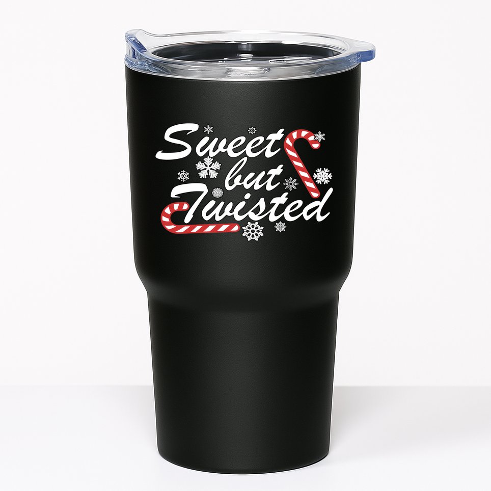 Sweet But Twisted Funny Candy Cane Christmas Tumbler