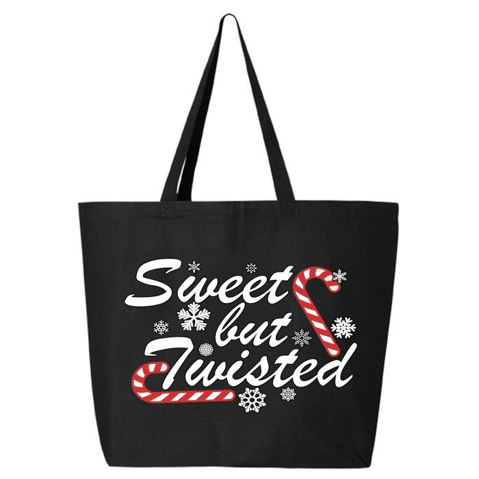 Sweet But Twisted Funny Candy Cane Christmas 25L Jumbo Tote