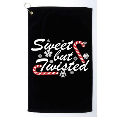 Sweet But Twisted Funny Candy Cane Christmas Golf Towel