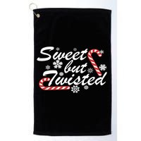 Sweet But Twisted Funny Candy Cane Christmas Golf Towel