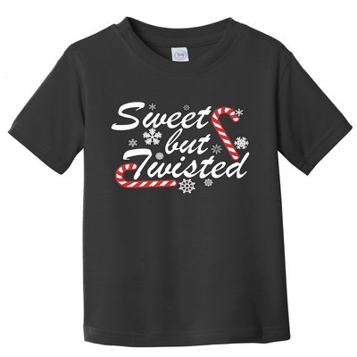 Sweet But Twisted Funny Candy Cane Christmas Toddler T-Shirt