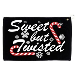 Sweet But Twisted Funny Candy Cane Christmas Grommeted Golf Towel