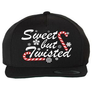 Sweet But Twisted Funny Candy Cane Christmas Wool Snapback Cap