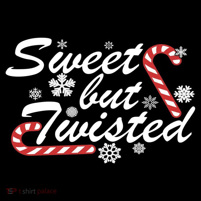Sweet But Twisted Funny Candy Cane Christmas Kids T-Shirt