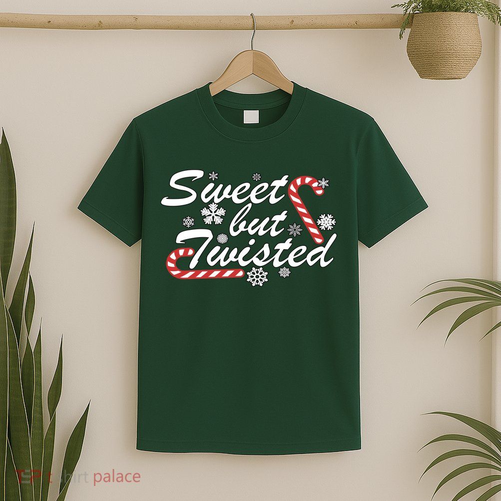 Sweet But Twisted Funny Candy Cane Christmas T-Shirt