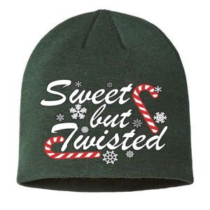 Sweet But Twisted Funny Candy Cane Christmas Sustainable Beanie