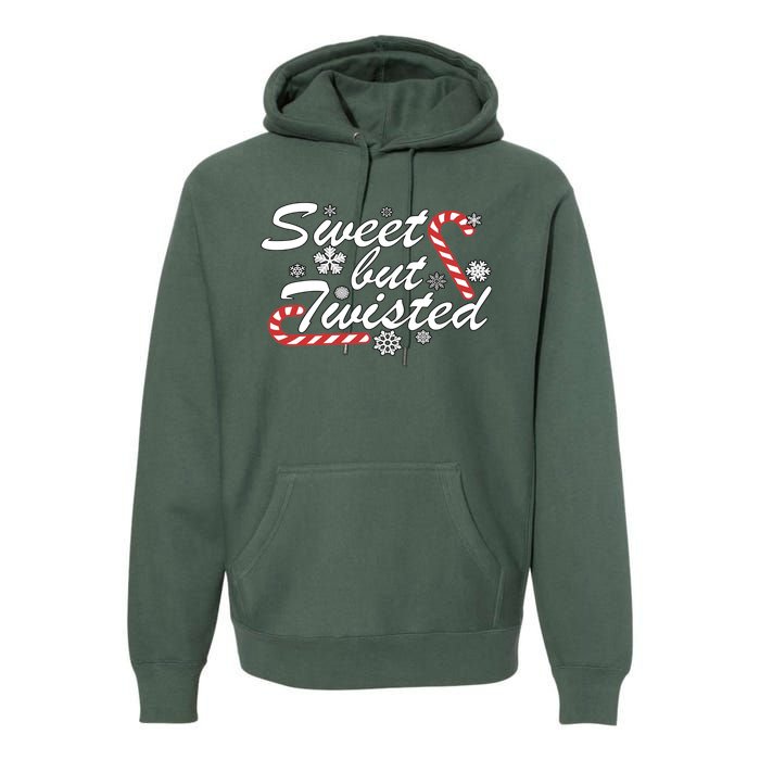 Sweet But Twisted Funny Candy Cane Christmas Premium Hoodie