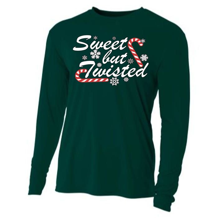 Sweet But Twisted Funny Candy Cane Christmas Cooling Performance Long Sleeve Crew