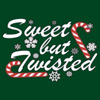 Sweet But Twisted Funny Candy Cane Christmas Premium T-Shirt