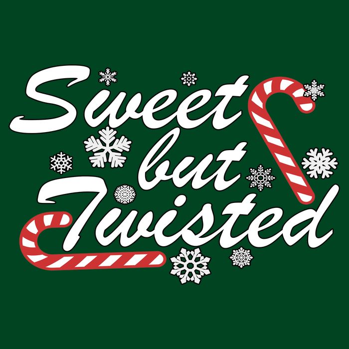 Sweet But Twisted Funny Candy Cane Christmas Premium T-Shirt