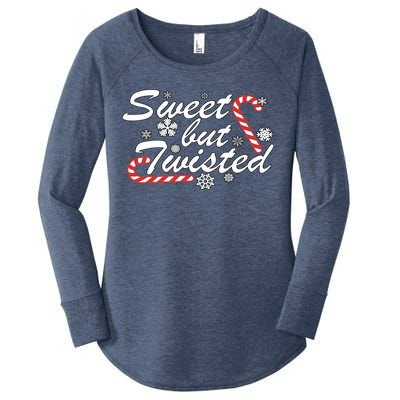 Sweet But Twisted Funny Candy Cane Christmas Women's Perfect Tri Tunic Long Sleeve Shirt