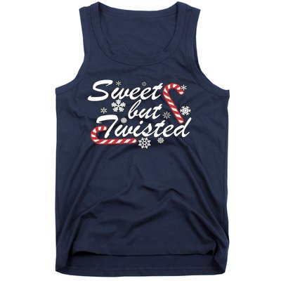 Sweet But Twisted Funny Candy Cane Christmas Tank Top