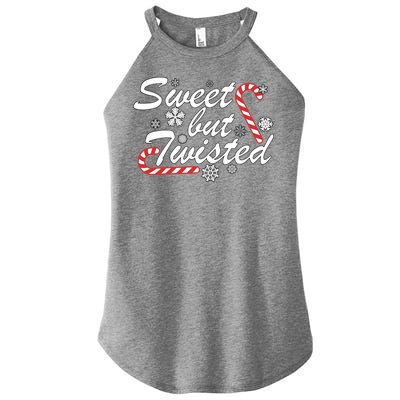 Sweet But Twisted Funny Candy Cane Christmas Women’s Perfect Tri Rocker Tank