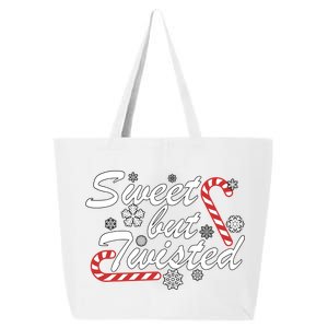 Sweet But Twisted Funny Candy Cane Christmas 25L Jumbo Tote