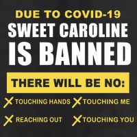 Sweet Caroline Is Banned Funny Pandemic  7 Panel Mesh Trucker Snapback Hat
