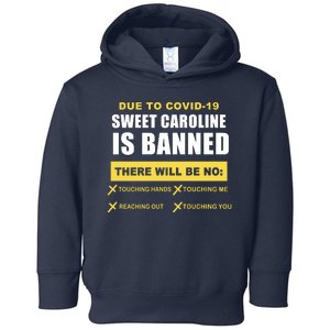 Sweet Caroline Is Banned Funny Pandemic  Toddler Hoodie