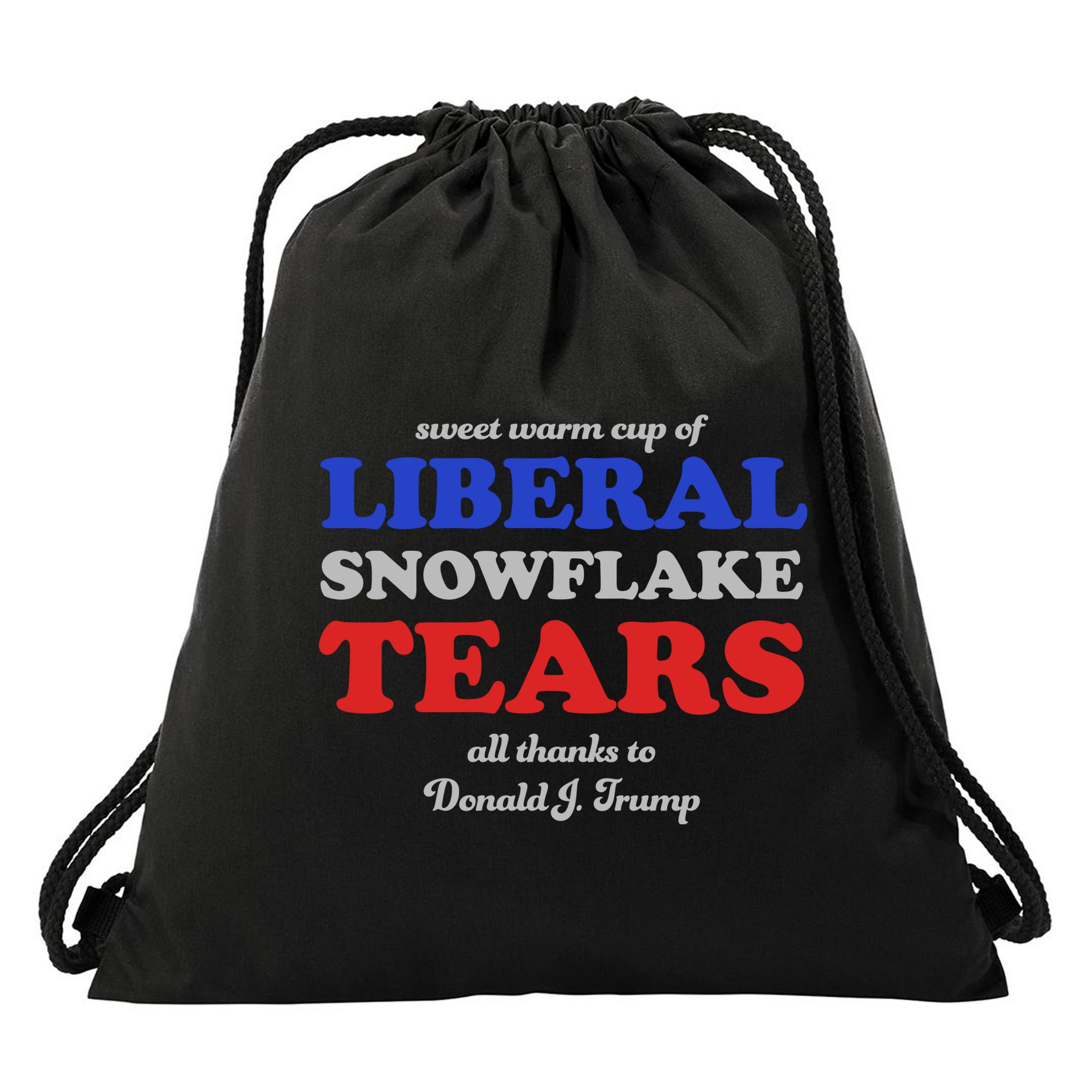 Sweet Cup Of Liberal Snowflake Tears Drawstring Bag