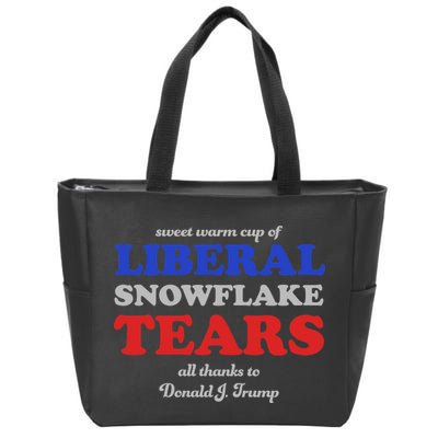 Sweet Cup Of Liberal Snowflake Tears Zip Tote Bag