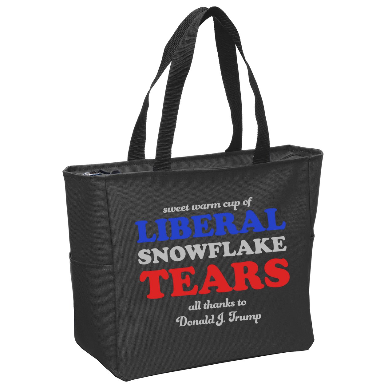 Sweet Cup Of Liberal Snowflake Tears Zip Tote Bag