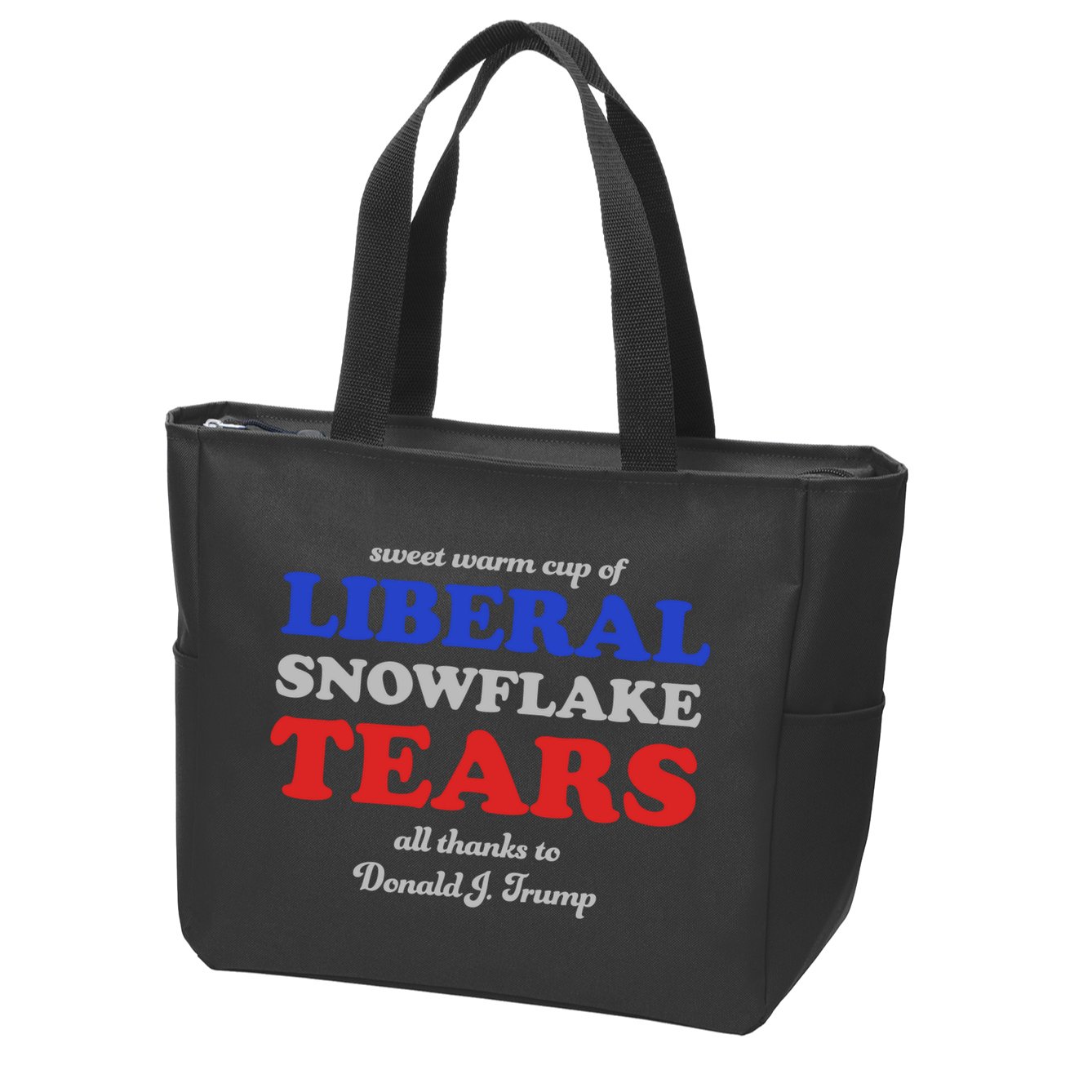 Sweet Cup Of Liberal Snowflake Tears Zip Tote Bag