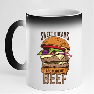 Sweet Dreams Are Made Of Beef 11oz Black Color Changing Mug