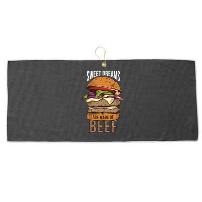 Sweet Dreams Are Made Of Beef Large Microfiber Waffle Golf Towel