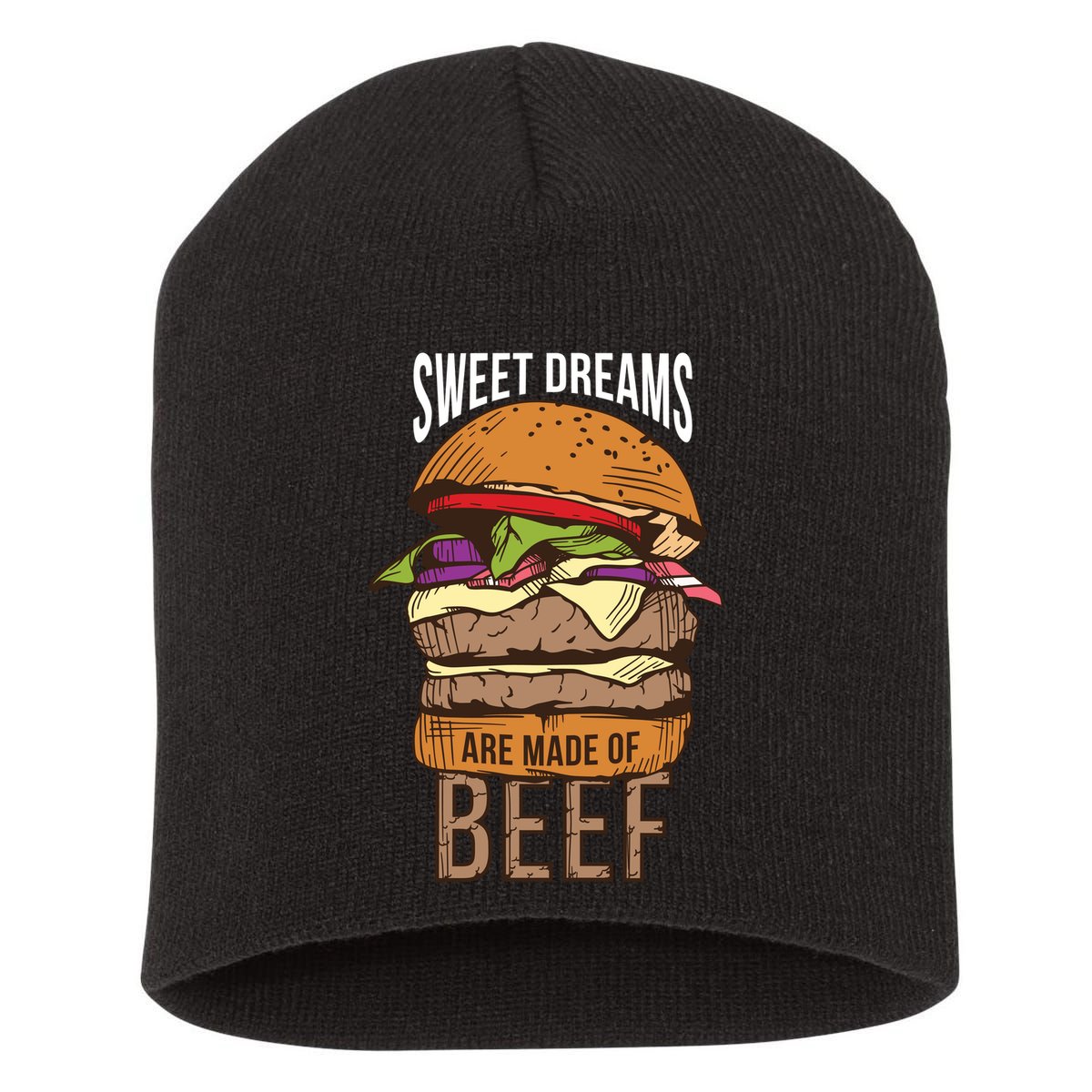 Sweet Dreams Are Made Of Beef Short Acrylic Beanie