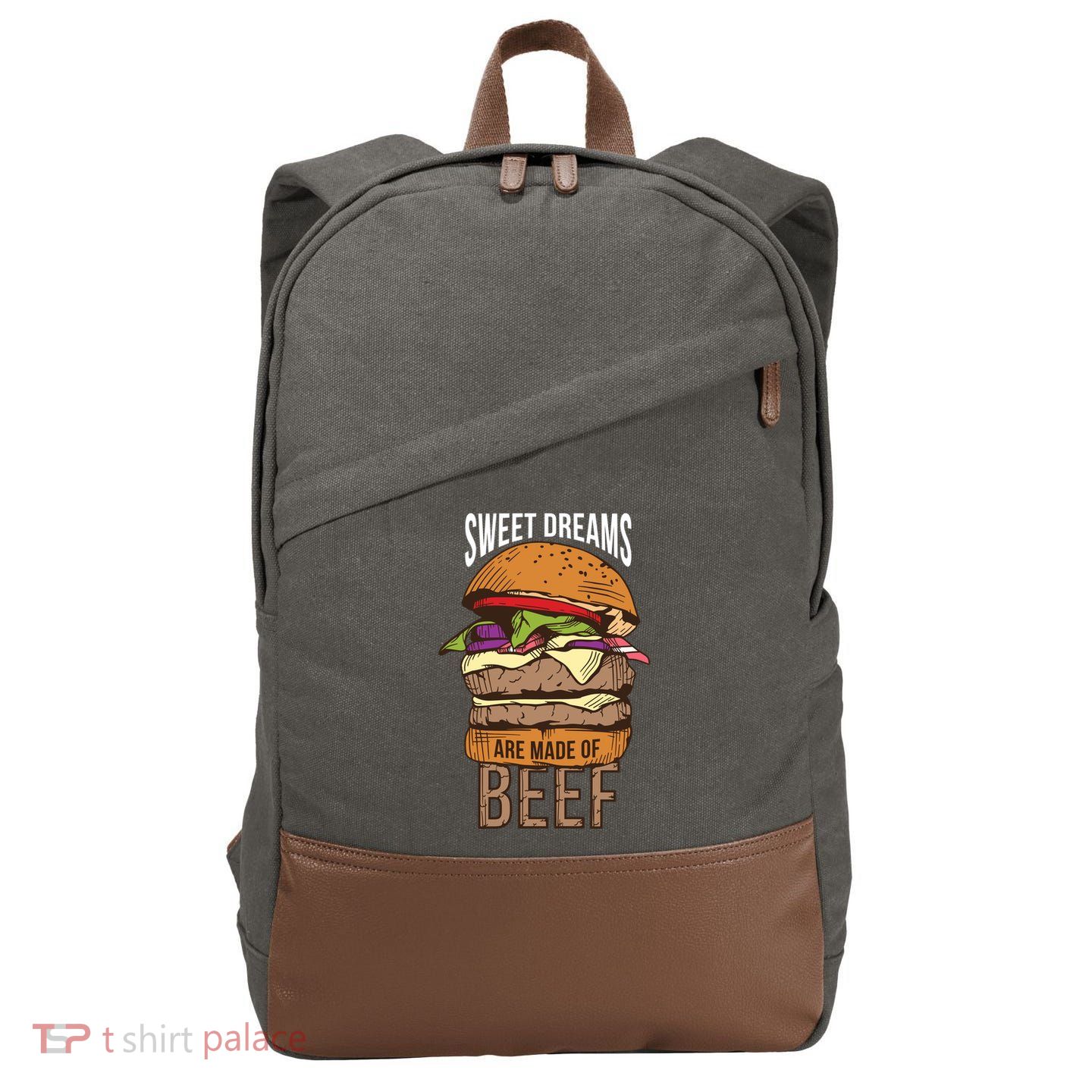 Sweet Dreams Are Made Of Beef Cotton Canvas Backpack