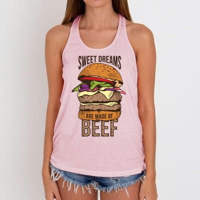 Sweet Dreams Are Made Of Beef Women's Knotted Racerback Tank