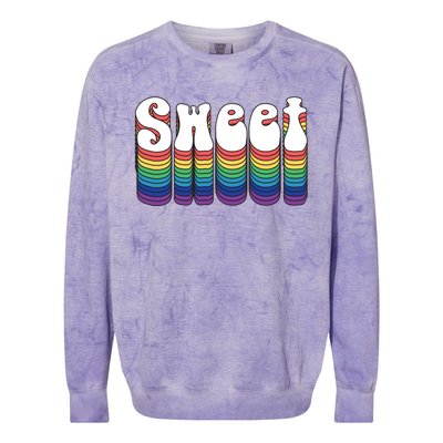 Sweet Groovy Retro 70's Style Colorblast Crewneck Sweatshirt