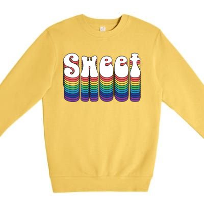 Sweet Groovy Retro 70's Style Premium Crewneck Sweatshirt