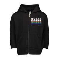 Sweet Groovy Retro 70's Style Toddler Zip Fleece Hoodie