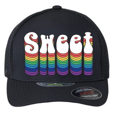 Sweet Groovy Retro 70's Style Flexfit Unipanel Trucker Cap