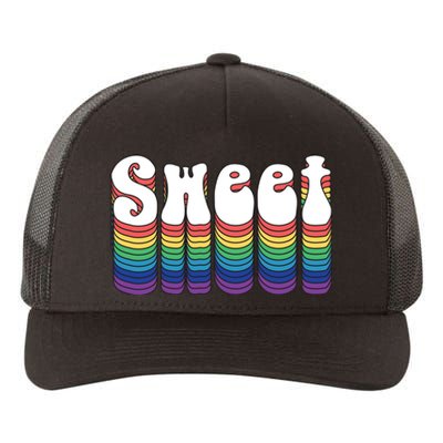 Sweet Groovy Retro 70's Style Yupoong Adult 5-Panel Trucker Hat