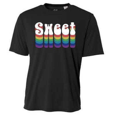 Sweet Groovy Retro 70's Style Cooling Performance Crew T-Shirt