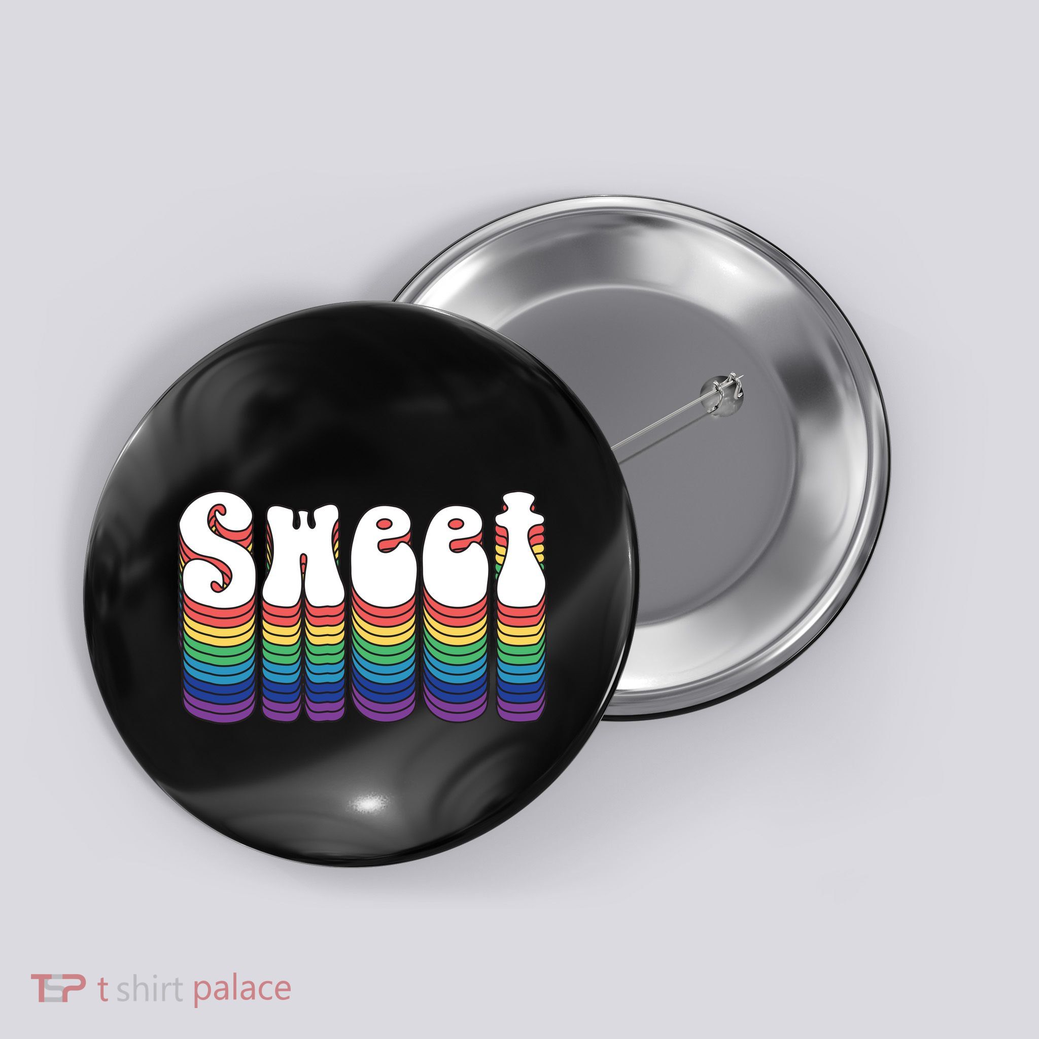 Sweet Groovy Retro 70's Style Button